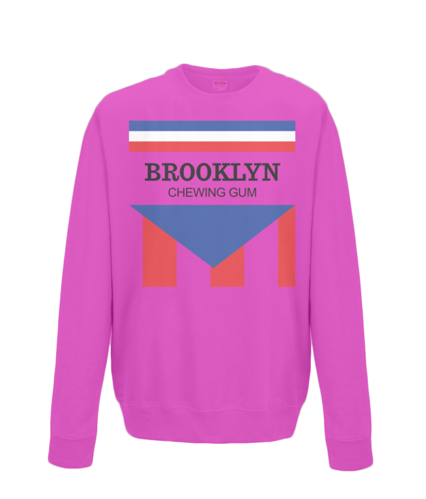 brooklyn chewing gum kids sweatshirt pink