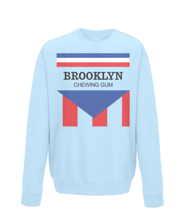 brooklyn chewing gum kids sweatshirt light blue