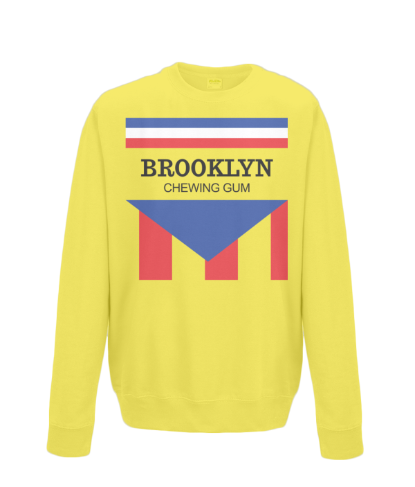 brooklyn chewing gum kids sweatshirt yellow