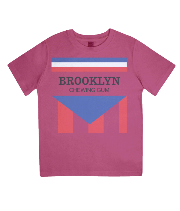brooklyn chewing gum kids t-shirt pink