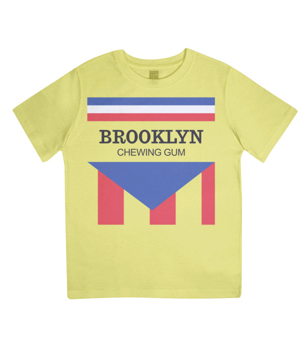 brooklyn chewing gum kids t-shirt yellow