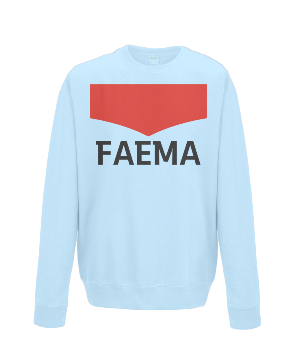 faema kids cycling sweatshirt light blue