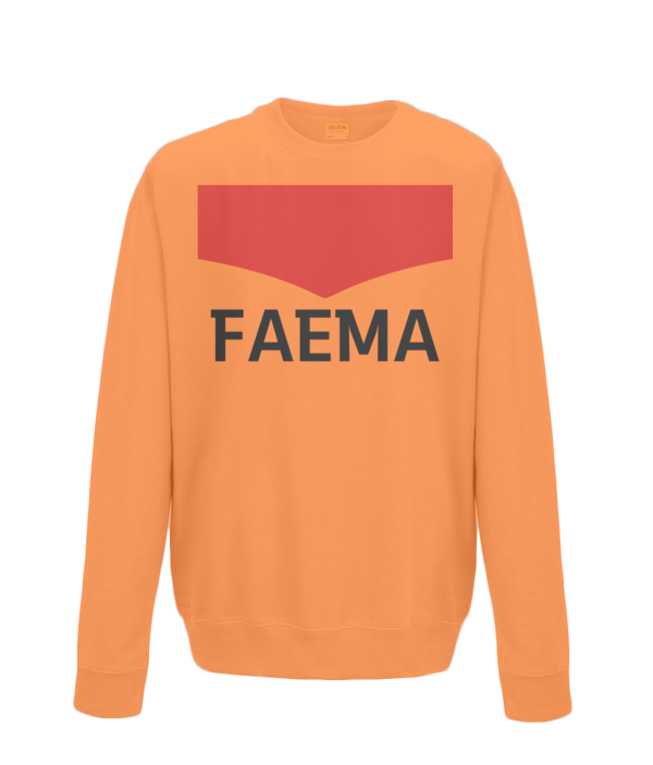 faema kids cycling sweatshirt orange