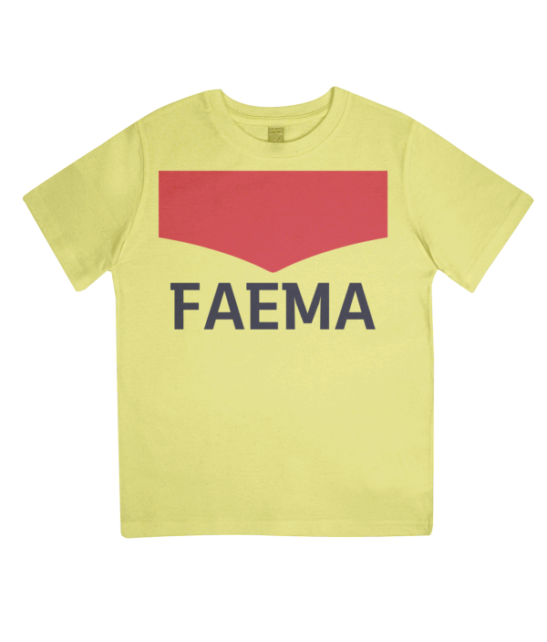 faema kids cycling t-shirt - yellow