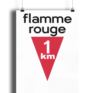 Flamme Rouge cycling poster
