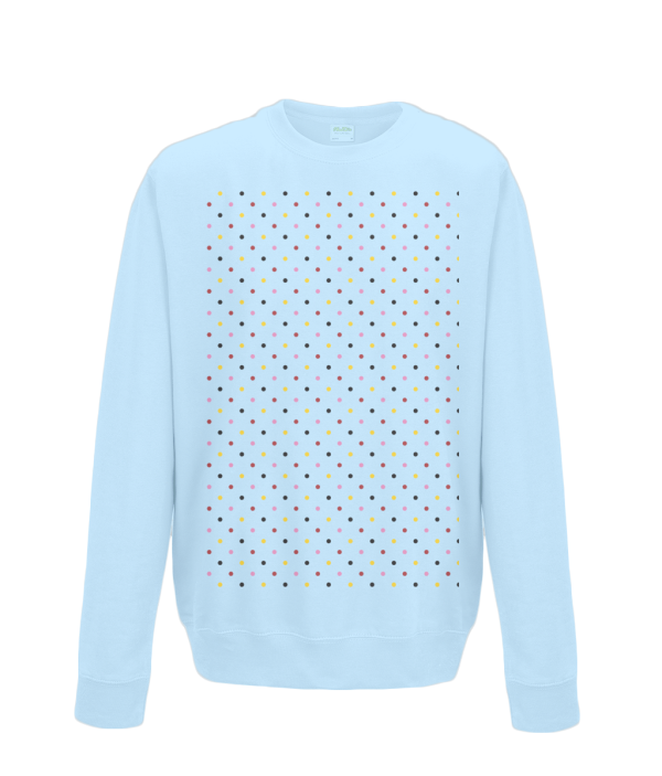 grand tours dots sweatshirt light blue