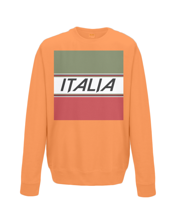 italia cycling kids sweatshirt orange