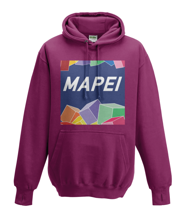 mapei kids cycling hoodie burgundy