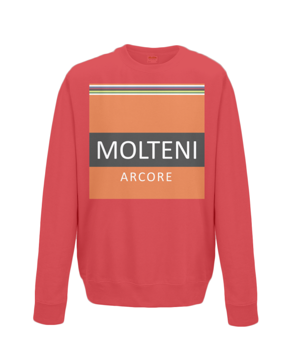 molteni kids cycling jumper red