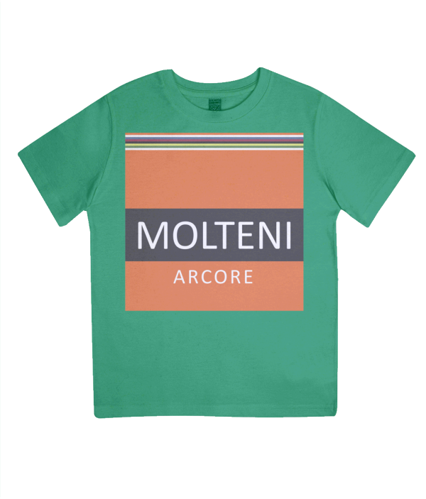molteni cycling t-shirt for kids - green