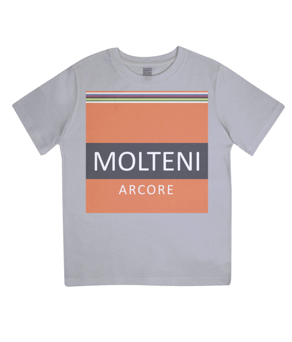 molteni cycling t-shirt for kids - grey