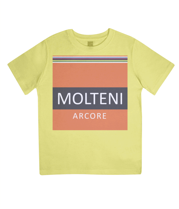 molteni cycling t-shirt for kids - yellow