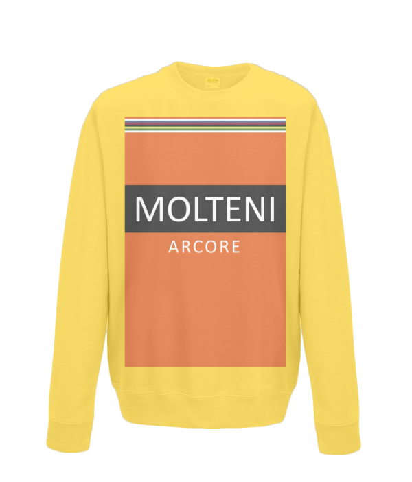 molteni cycling sweatshirt yellow