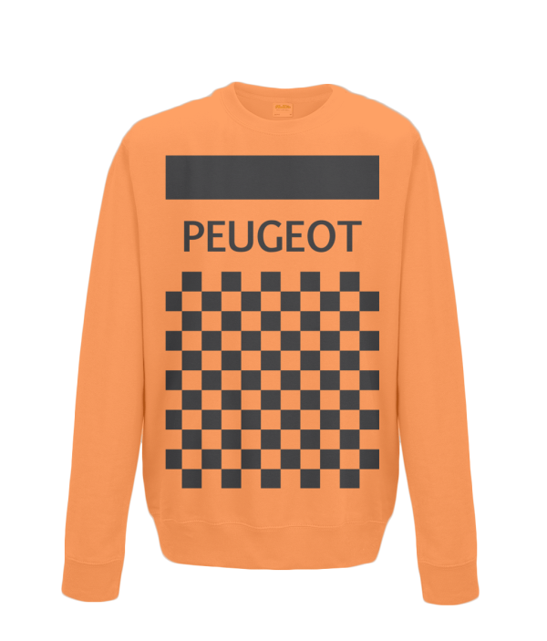 peugeot cycling sweatshirt orange