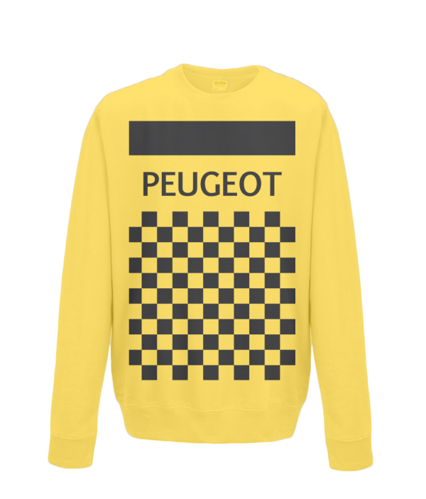 peugeot cycling sweatshirt yellow