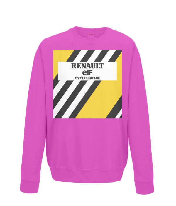 renault cycling kids jumper pink