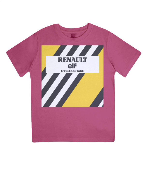 renault kids cycling t-shirt pink