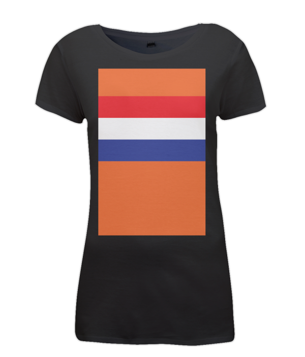dutch flag womens cycling t-shirt black