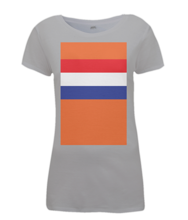 dutch flag womens cycling t-shirt grey