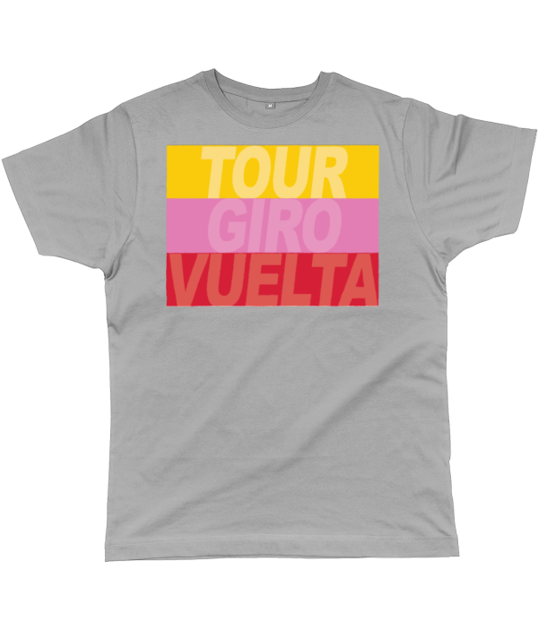 grand tours stripes cycling t-shirt grey