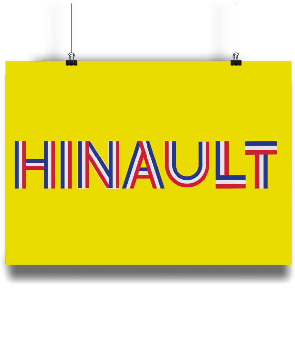 hinault poster yellow