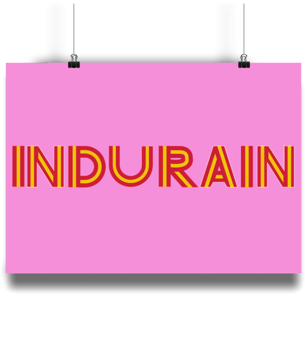 Miguel Indurain poster pink