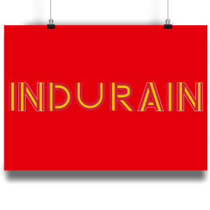 Miguel Indurain poster red