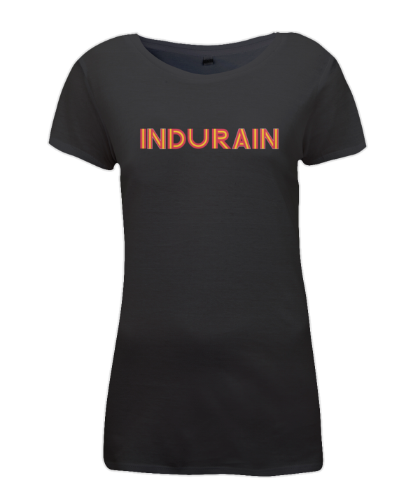 Indurain rider name womens cycling t-shirt black