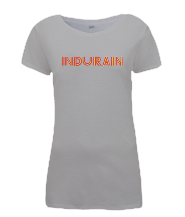 Indurain rider name womens cycling t-shirt grey