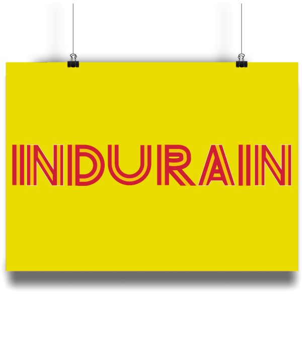 Miguel Indurain poster yellow
