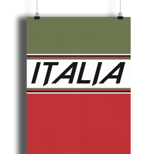 italia cycling poster