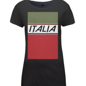 italia womens cycling t-shirt black