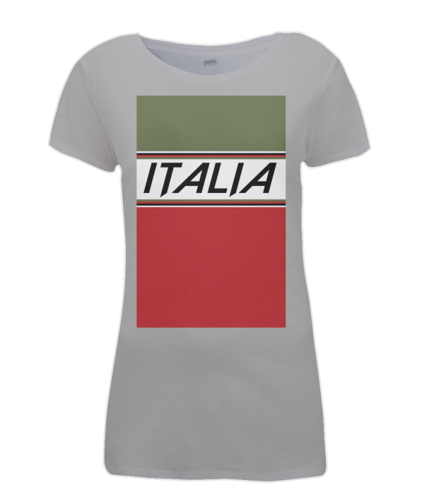 italia womens cycling t-shirt grey