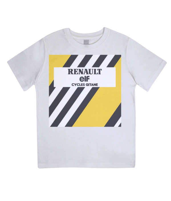 renault kids cycling t-shirt white