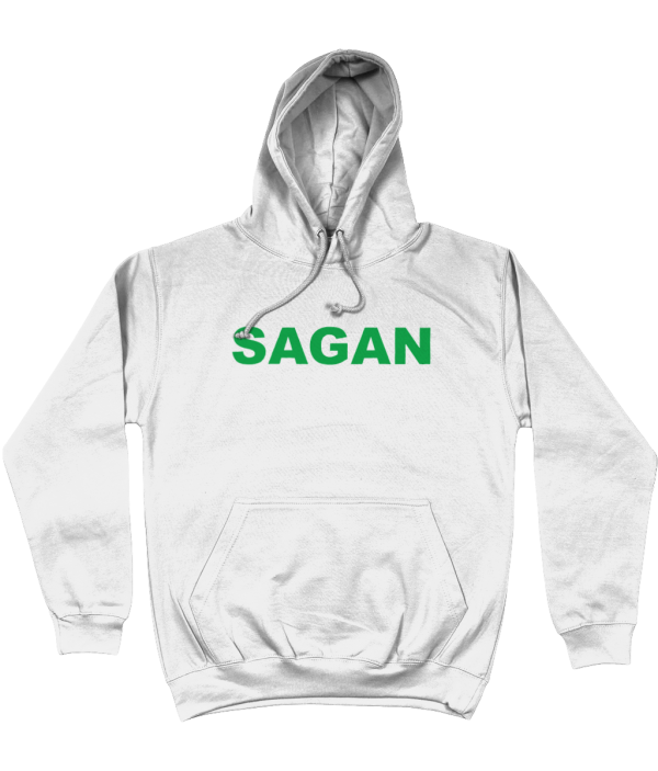 sagan name hoodie white