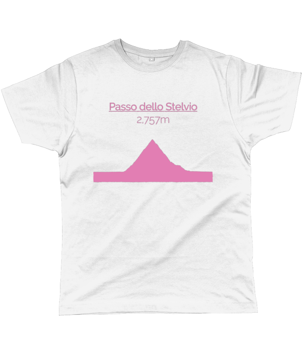 passo dello stelvio t-shirt pink