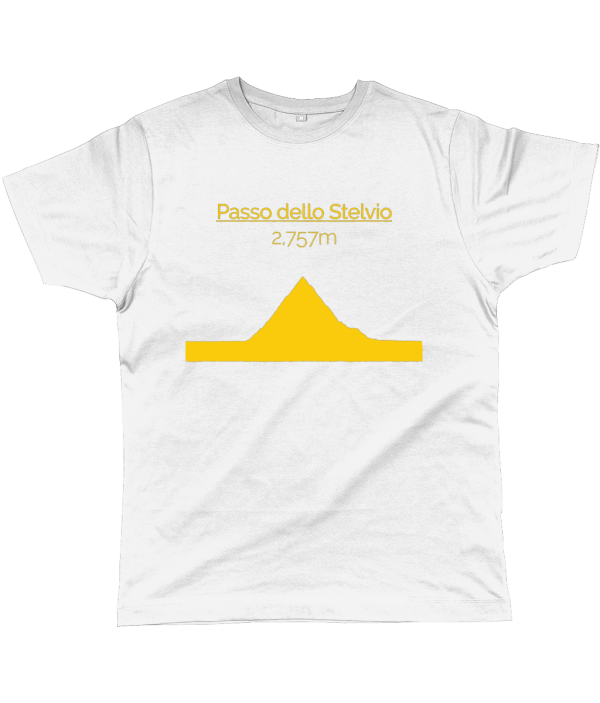 passo dello stelvio t-shirt yellow