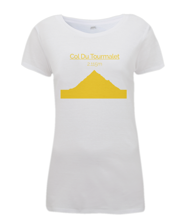 col du tourmalet womens t-shirt yellow