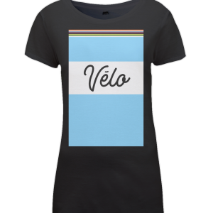 velo womens cycling t-shirt black