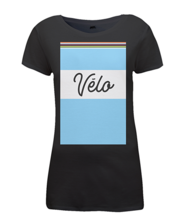 velo womens cycling t-shirt black