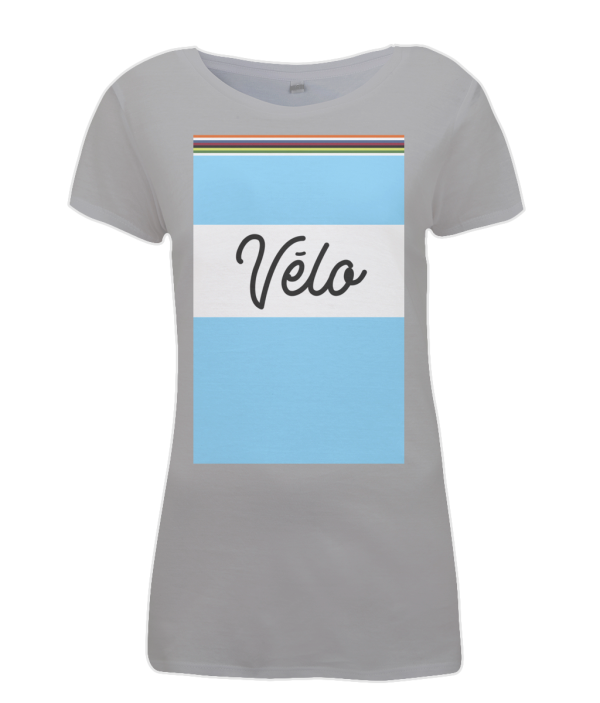 velo womens cycling t-shirt grey